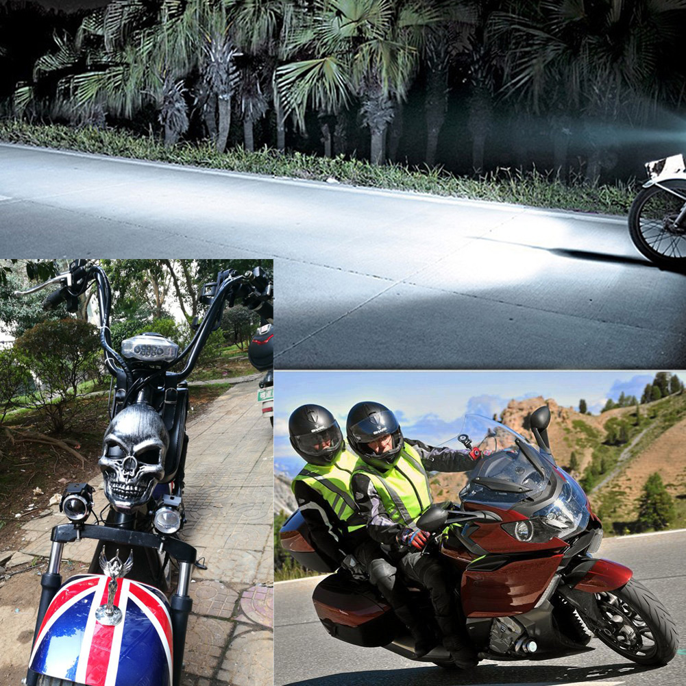 Super Bright Motorcycle Headlights Auxiliary Lamp U5 Led Motorbike Spotlight Accessories 12V Moto DR