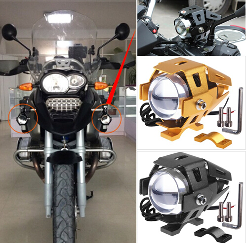 Super Bright Motorcycle Headlights Auxiliary Lamp U5 Led Motorbike Spotlight Accessories 12V Moto DR