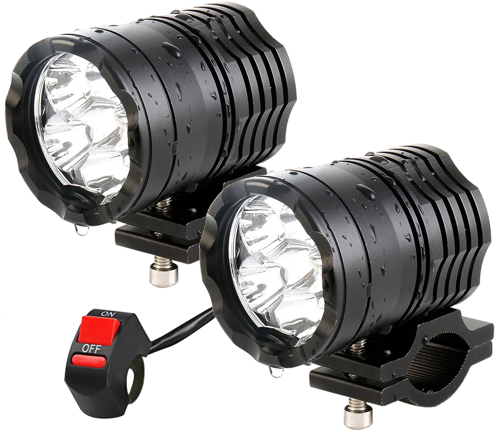 Pakrys 40W IP68 Waterproof Super Bright Motorcycle LED Light - High Power Motorcycle Headlight for H