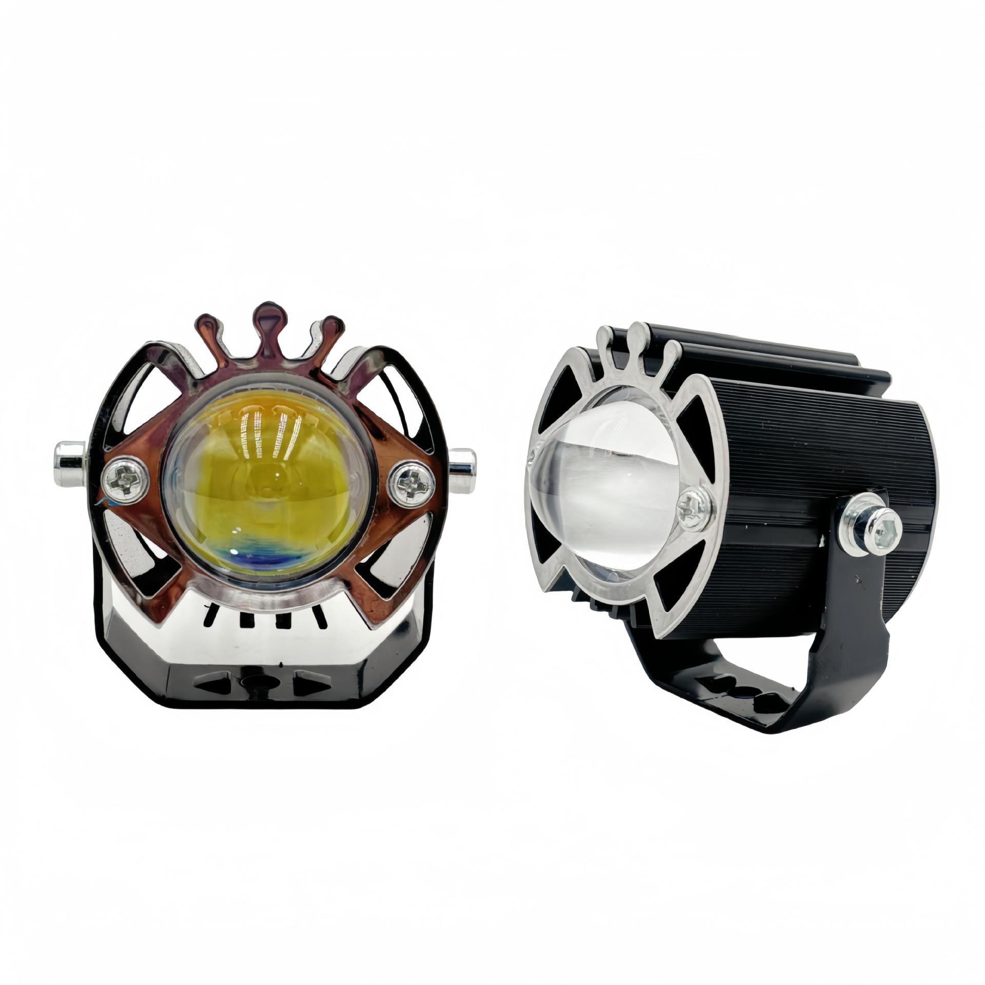 Super Bright Pakrys Aluminum LED Motorcycle Spotlights - Waterproof IP67 Auxiliary Driving Light wit