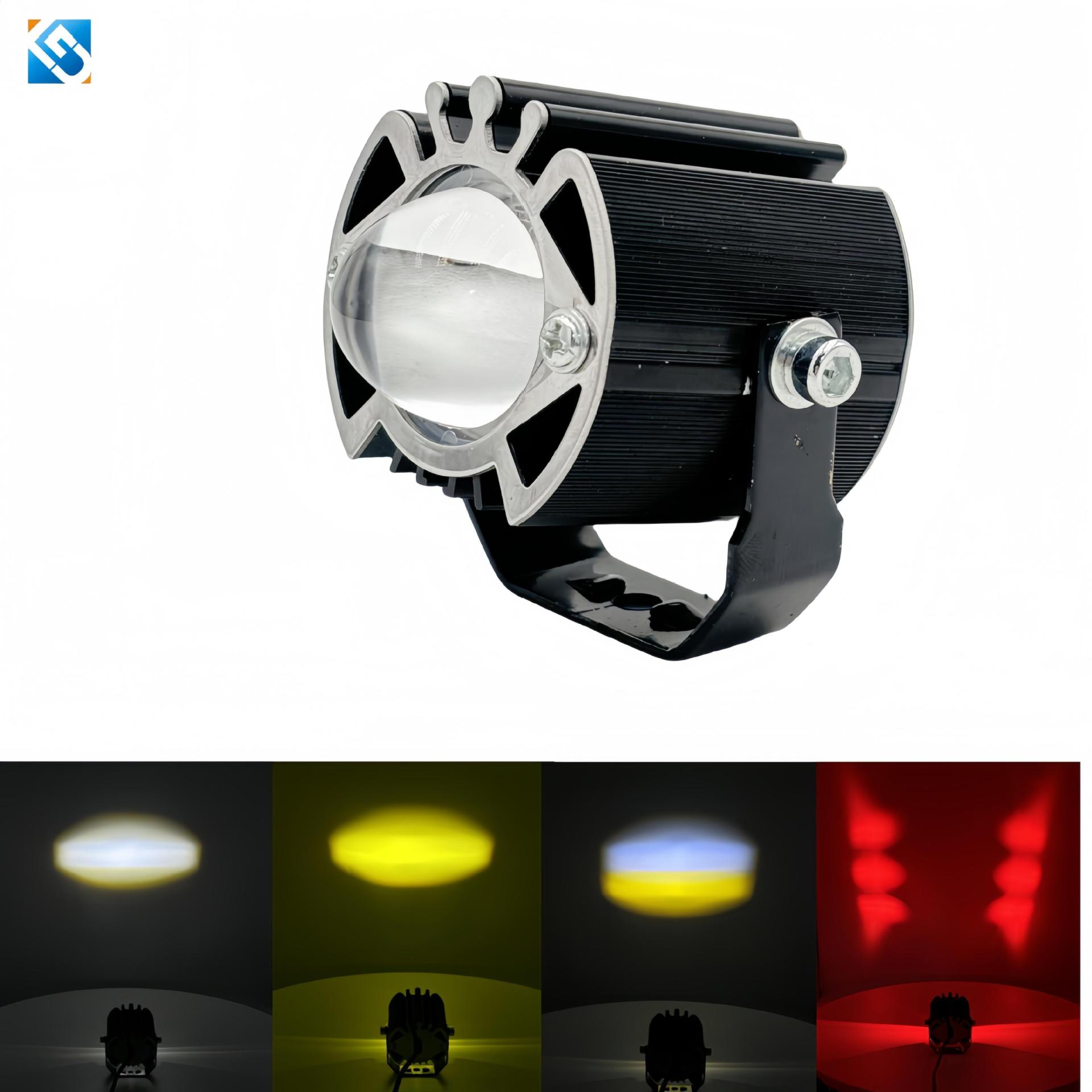Super Bright Pakrys Aluminum LED Motorcycle Spotlights - Waterproof IP67 Auxiliary Driving Light wit