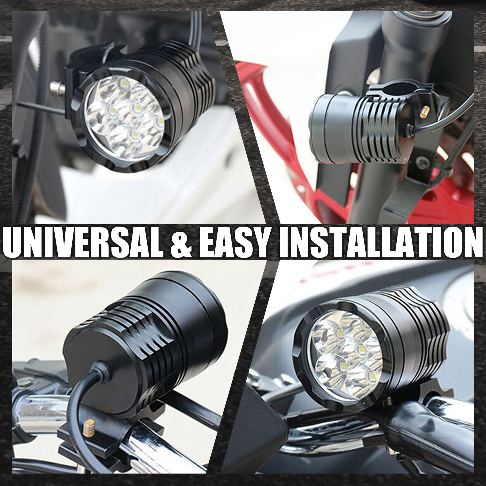 Pakrys 40W IP68 Waterproof Super Bright Motorcycle LED Light - High Power Motorcycle Headlight for H